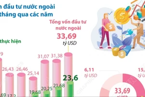 Tổng vốn đầu tư nước ngoài đăng ký vào Việt Nam 11 tháng qua tăng 7,4% 