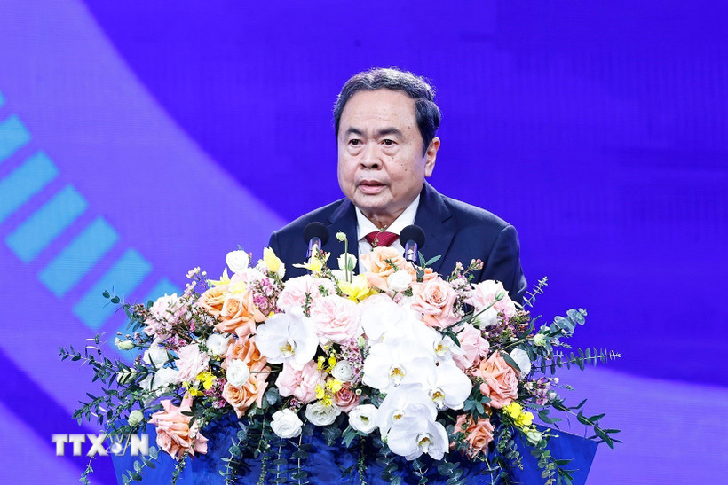 Chủ tịch Quốc hội Trần Thanh Mẫn phát biểu. (Ảnh: Doãn Tấn/TTXVN)