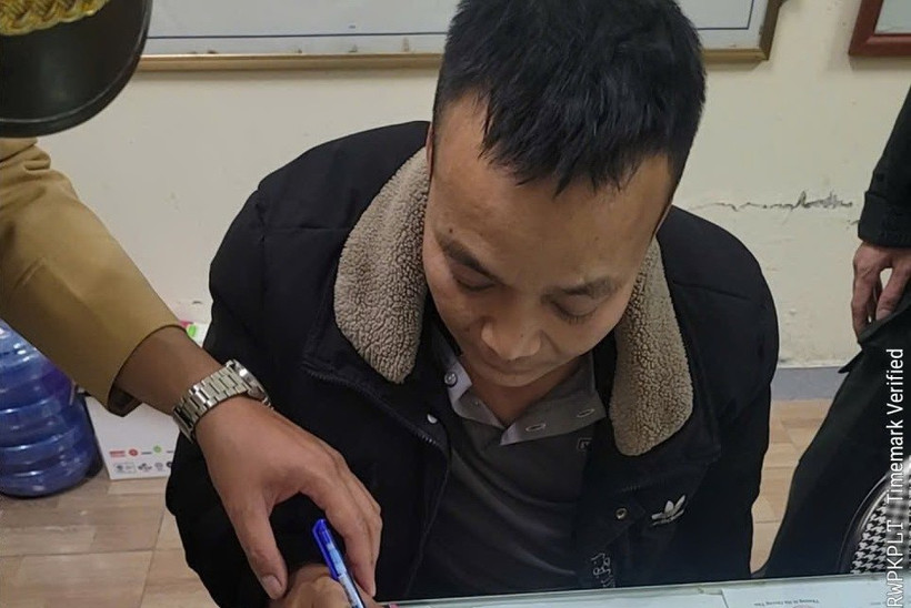 Dối tượng Phạm Trọng Huy. (Nguồn: Facebook Cảnh sát Cơ động Hải Phòng)