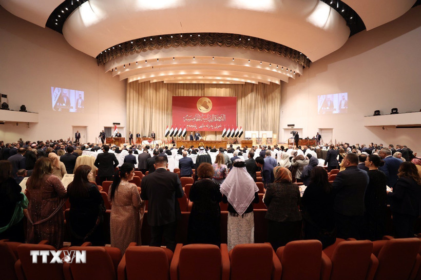 Quang cảnh phiên họp Quốc hội Iraq tại thủ đô Baghdad. (Ảnh: THX/TTXVN)