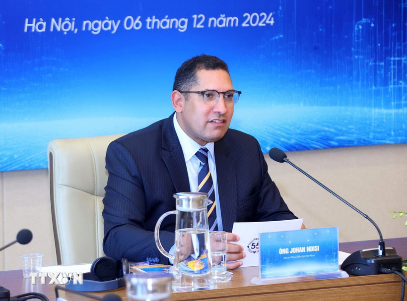 Đại sứ Thụy Điển tại Việt Nam Johan Ndisi. (Ảnh: Văn Điệp/TTXVN)