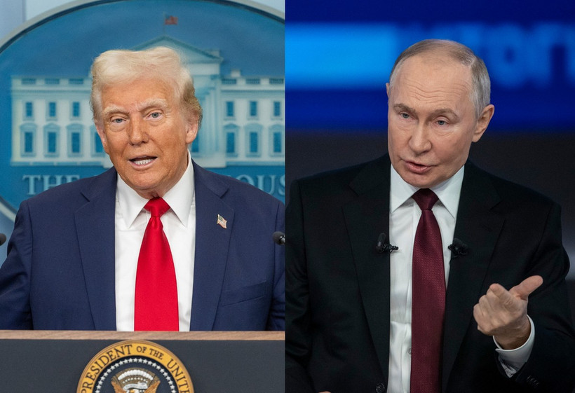 Tổng thống Mỹ Donald Trump và Tổng thống Nga Vladimir Putin. (Nguồn: THX/TTXVN)