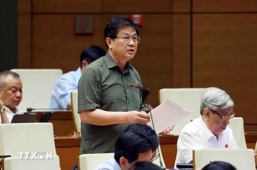 Đại biểu Quốc hội tỉnh Khánh Hòa Đỗ Ngọc Thịnh phát biểu. (Ảnh: Phạm Kiên/TTXVN)