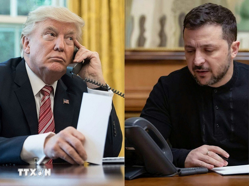 Tổng thống Donald Trump và Tổng thống Volodymyr Zelensky. (Ảnh: chinadailyasia.com/TTXVN)