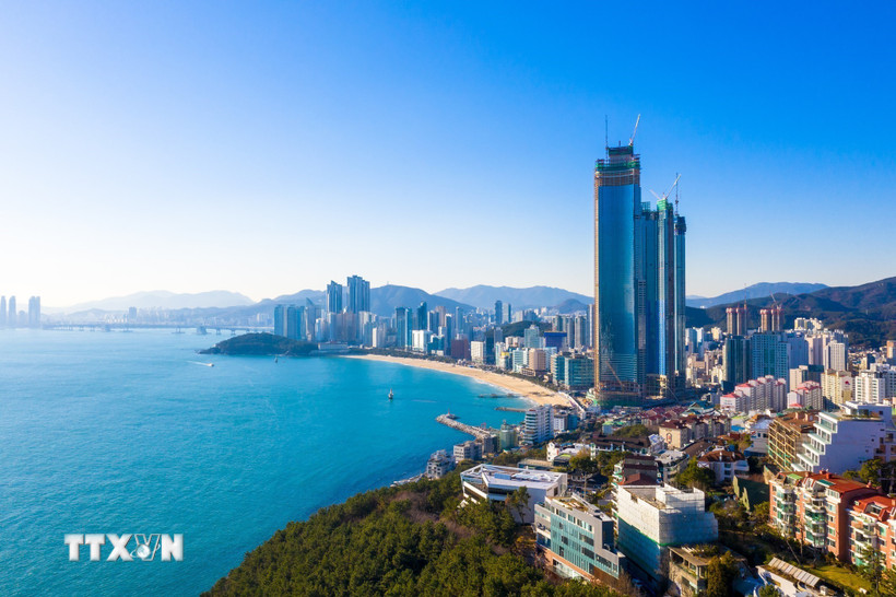 Vẻ đẹp của thành phố Busan (Hàn Quốc). (Ảnh: TTXVN phát)