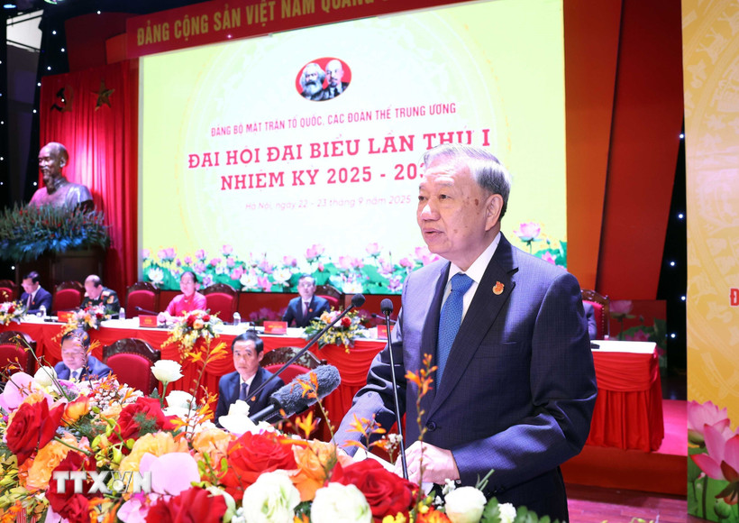Tổng Bí thư Tô Lâm phát biểu. (Ảnh: Thống Nhất/TTXVN)