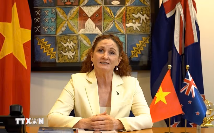 Đại sứ New Zealand tại Việt Nam Caroline Beresford. (Ảnh: Việt Đức/TTXVN)