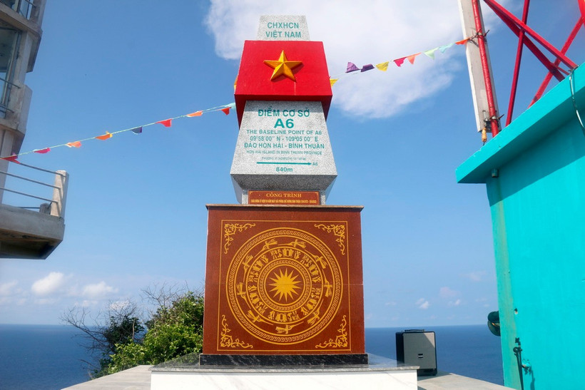 Điểm cơ sở A6 - Hòn Hải, huyện đảo Phú Quý (Bình Thuận). (Ảnh: Nguyễn Thanh/TTXVN)