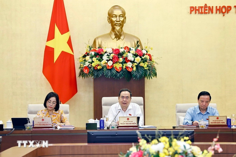 Chủ tịch Quốc hội Trần Thanh Mẫn phát biểu. (Ảnh: Doãn Tấn/TTXVN)