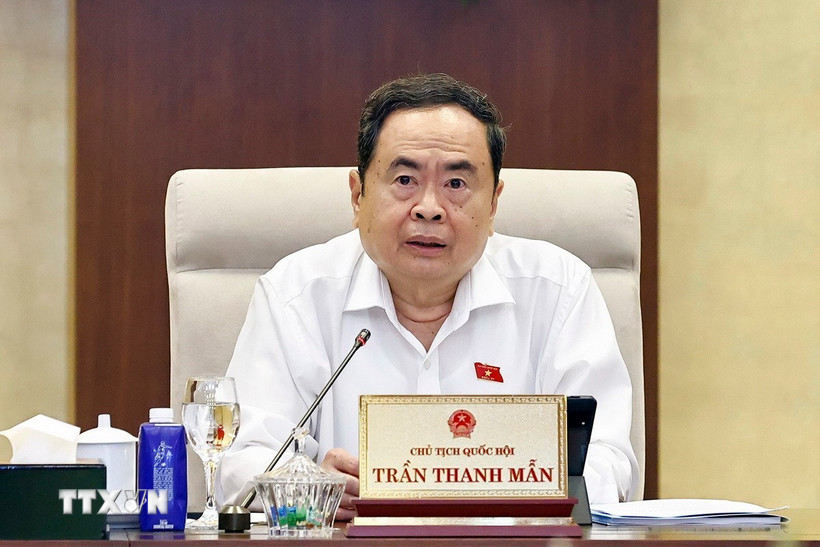 Chủ tịch Quốc hội Trần Thanh Mẫn phát biểu. (Ảnh: Doãn Tấn/TTXVN)