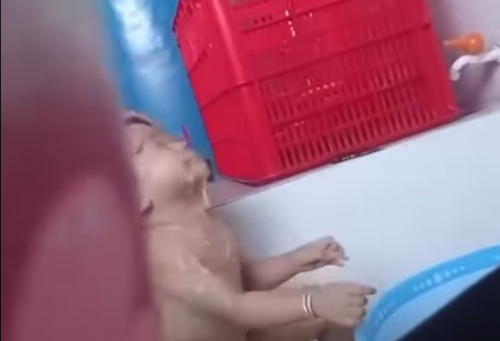 Hình ảnh cắt từ clip. (Nguồn: Facebook Huy Long Thành)