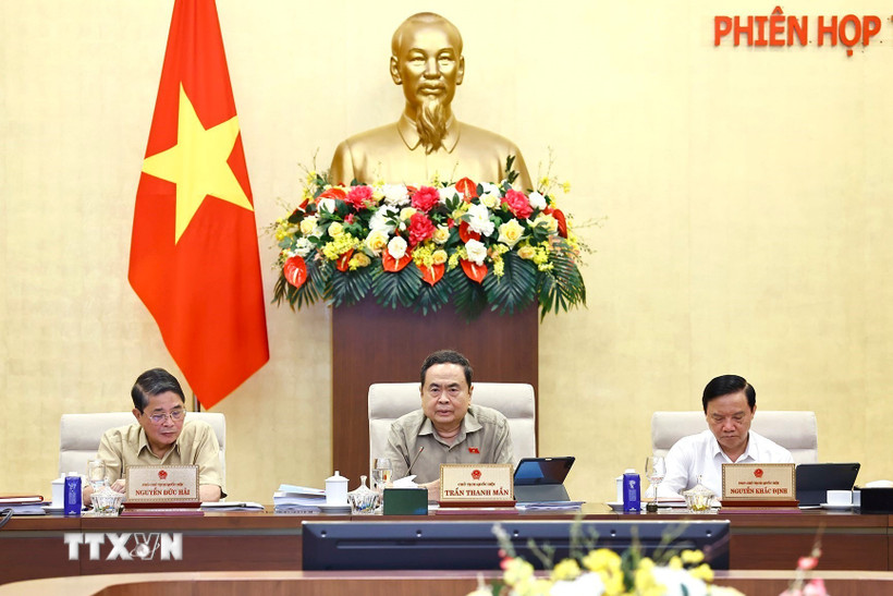 Chủ tịch Quốc hội Trần Thanh Mẫn phát biểu. (Ảnh: Doãn Tấn/TTXVN)