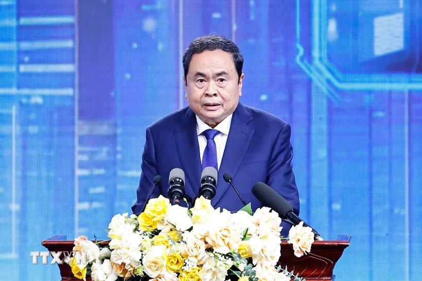 Chủ tịch Quốc hội Trần Thanh Mẫn phát biểu chỉ đạo. (Ảnh: Doãn Tấn/TTXVN)