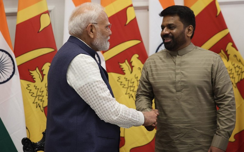 Thủ tướng Ấn Độ Narendra Modi và Tổng thống Sri Lanka Anura Kumara Dissanayake. (Nguồn: Northest Herald)