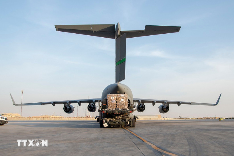 Máy bay tại căn cứ không quân Al-Udeid ở Qatar. (Ảnh: AFP/TTXVN)