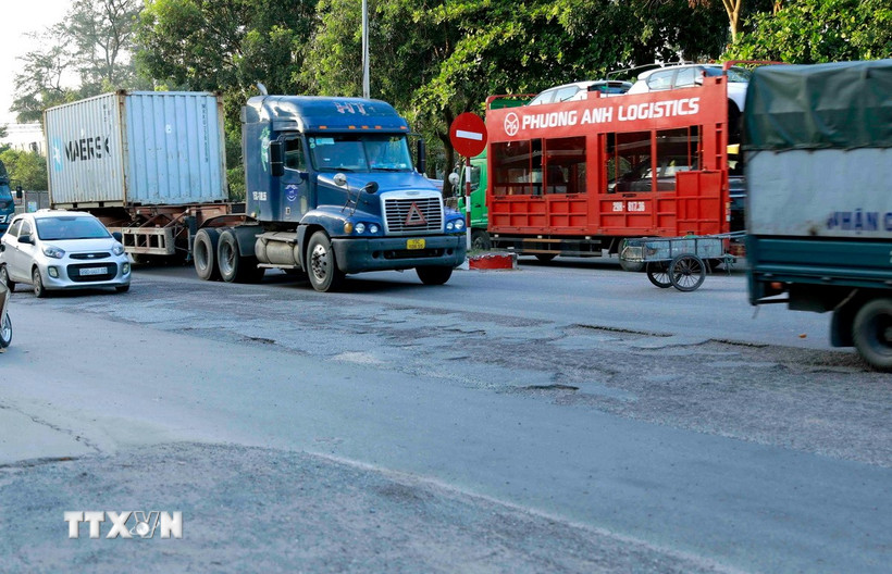 Quốc lộ 2 đoạn qua Vĩnh Phúc. (Ảnh: Hoàng Hùng/TTXVN)