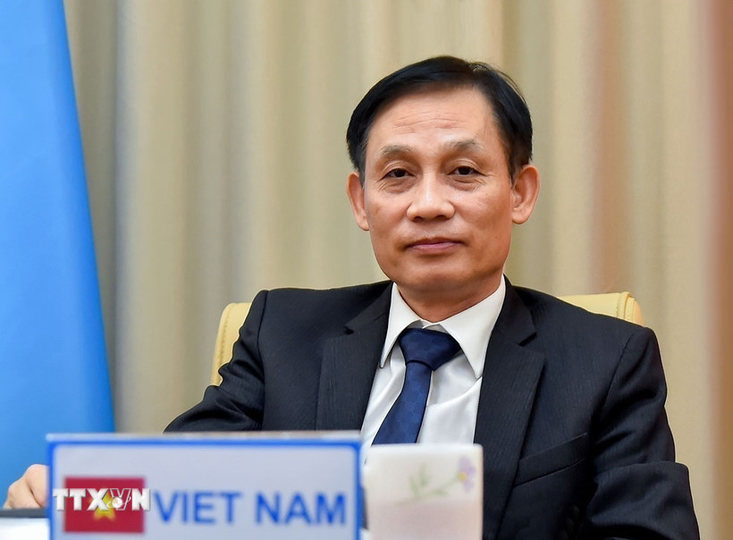Đồng chí Lê Hoài Trung, Bí thư Trung ương Đảng, Quyền Bộ trưởng Bộ ngoại giao. (Ảnh: TTXVN)