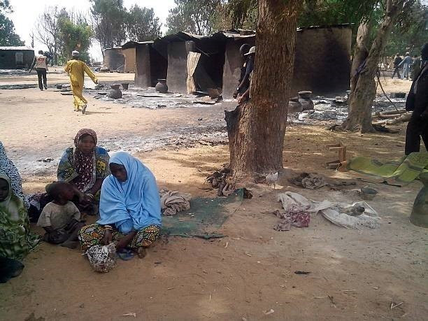 Những ngôi nhà bị phá hủy sau một vụ tấn công tại làng Kawuri, bang Borno, Nigeria. (Ảnh minh họa: Getty Images/TTXVN)