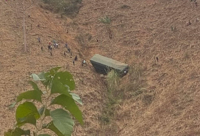 Hiên trường vụ tai nạn. (Nguồn: Tin Tức Sơn La)