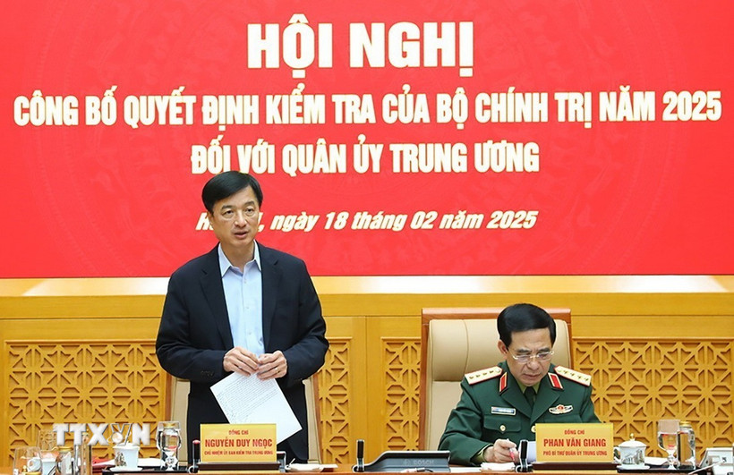 Đồng chí Nguyễn Duy Ngọc phát biểu tại hội nghị. (Ảnh: TTXVN phát)