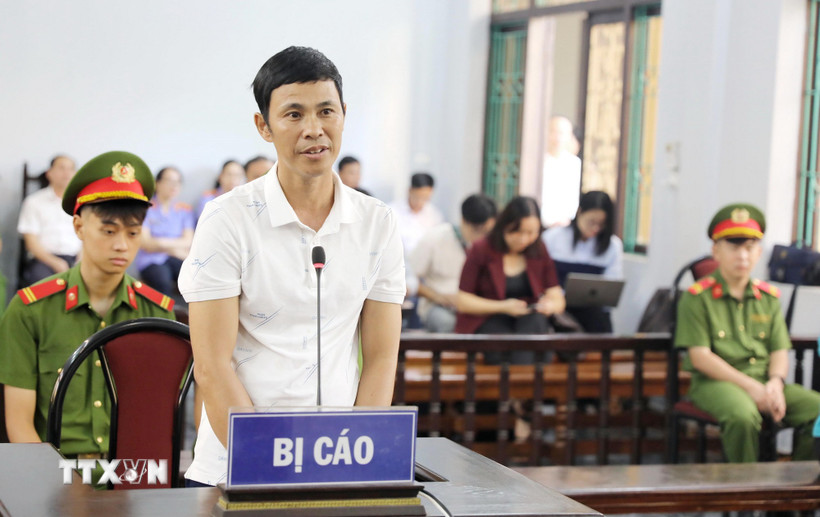 Bị cáo Thái Khắc Thành tại phiên tòa. (Ảnh: Thế Duyệt/TTXVN)