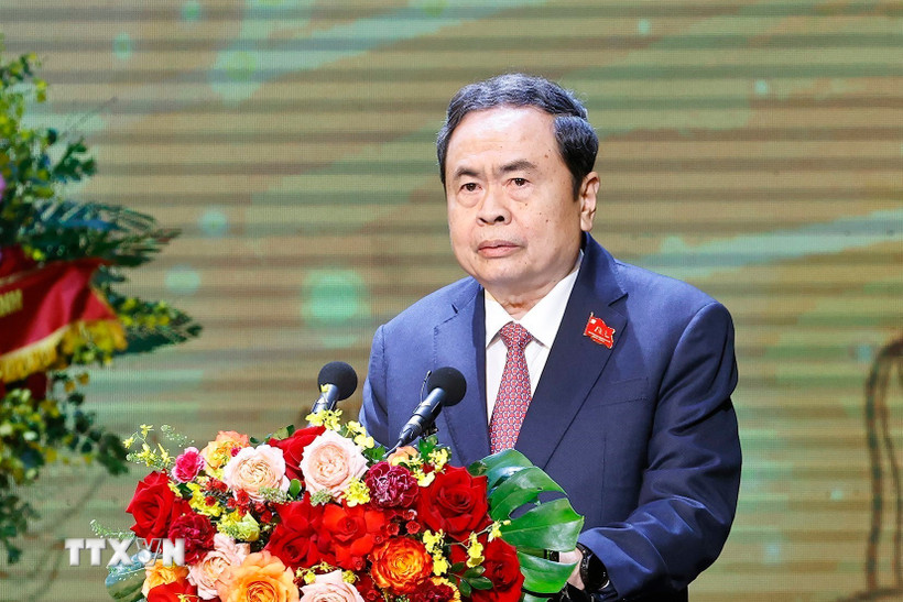 Chủ tịch Quốc hội Trần Thanh Mẫn phát biểu. (Ảnh: Doãn Tấn/TTXVN)