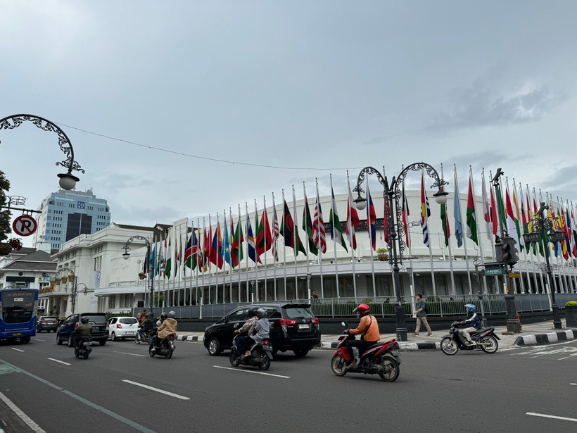 Tòa nhà Mederka, nơi diễn ra Hội nghị Á-Phi lịch sử năm 1955. (Ảnh: Đỗ Quyên/VIetnam+)