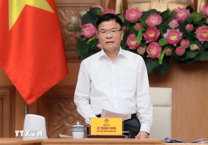 Phó Thủ tướng Lê Thành Long phát biểu. (Ảnh: An Đăng/TTXVN)