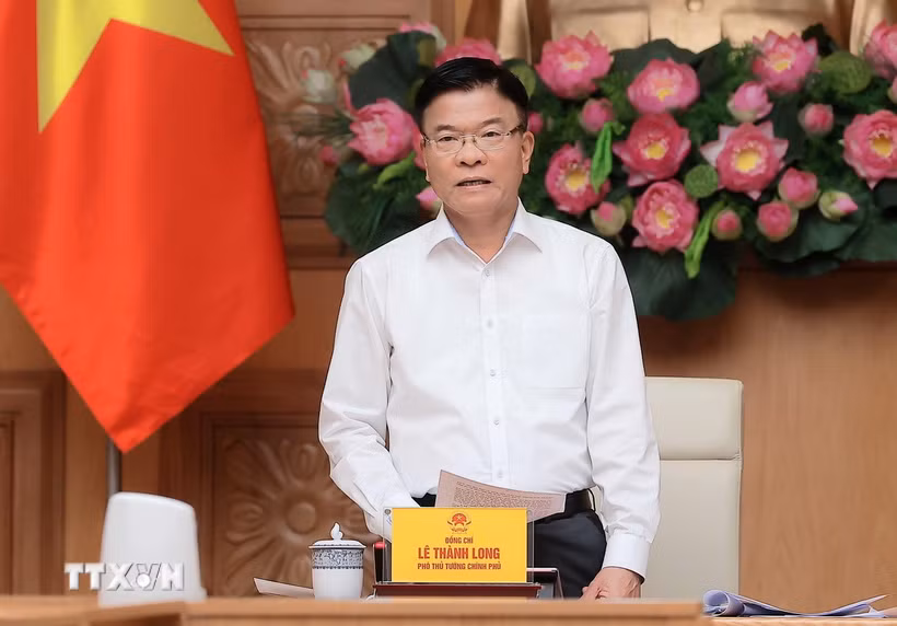 Phó Thủ tướng Lê Thành Long phát biểu. (Ảnh: An Đăng/TTXVN)