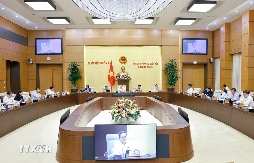 Chủ nhiệm Ủy ban Kinh tế và Tài chính của Quốc hội Phan Văn Mãi phát biểu. (Ảnh: Doãn Tấn/TTXVN)