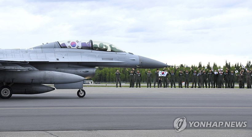 Máy bay tiêm kích KF-16 của Hàn Quốc. (Nguồn: Yonhap)