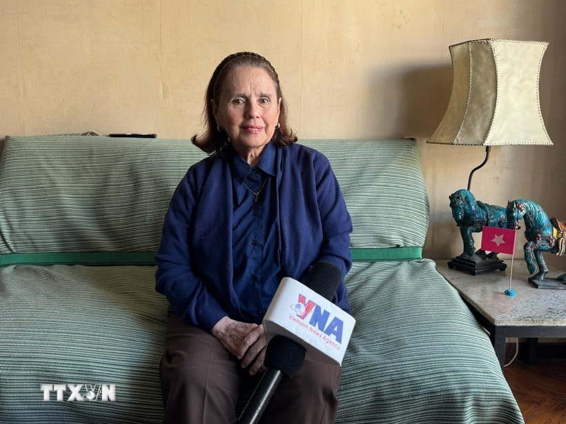 Bà Poldi Sosa Schmidt. (Ảnh: Diệu Hương/TTXVN)