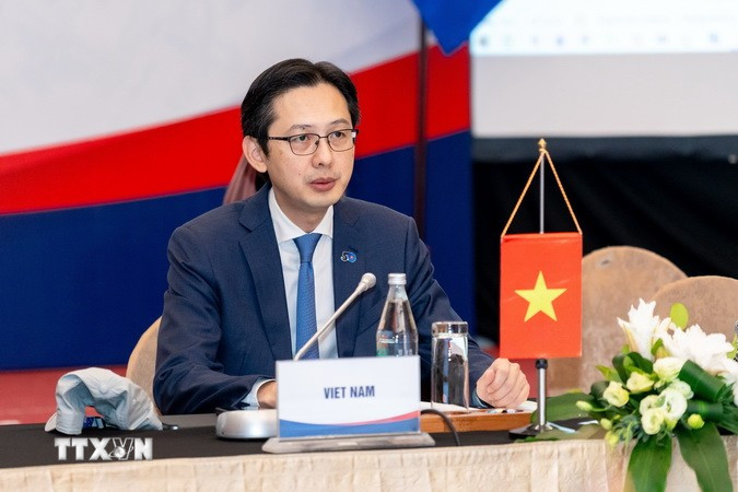 Thứ trưởng Ngoại giao Đỗ Hùng Việt, Trưởng SOM ASEAN Việt Nam. (Ảnh: TTXVN phát)