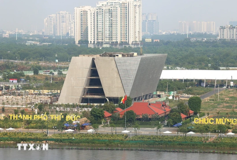 The Ho Chi Minh City Planning Exhibition Center is considered an iconic building in the Thu Thiem New Urban Area. (Photo: Hong Dat/VNA)