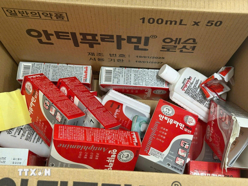 Tang vật vụ án. (Ảnh: TTXVN phát)