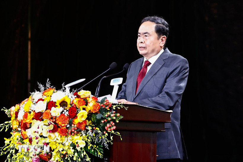 Chủ tịch Quốc hội Trần Thanh Mẫn phát biểu. (Ảnh: Doãn Tấn/TTXVN)