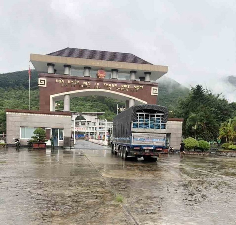 Cửa khẩu Ma Lù Thàng (Lai Châu).. (Ảnh: TTXVN phát)