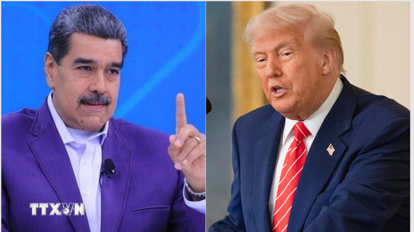 Tổng thống Mỹ Donald Trump và tổng thống Venezuela Nicolas Maduro. (Nguồn: TTXVN)