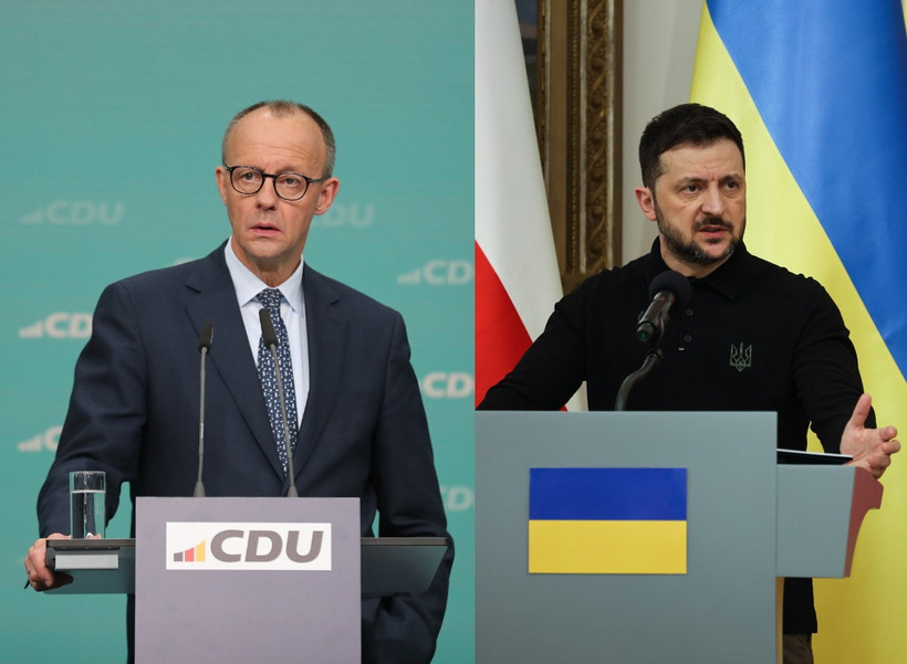 Thủ tướng Đức Friedrich Merz và Tổng thống Ukraine Volodymyr Zelensky. (Nguồn: TTXVN)