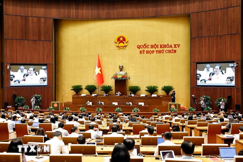 Quang cảnh phiên họp sáng 12/5. (Ảnh: Doãn Tấn/TTXVN)