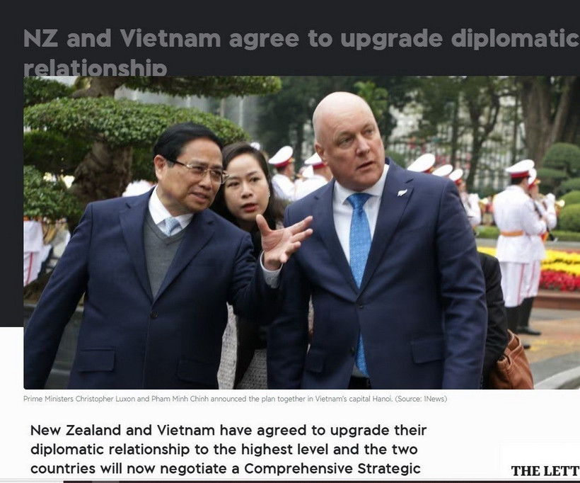 Bài viết trên trang tin 1news.co.nz. (Ảnh: TTXVN phát)