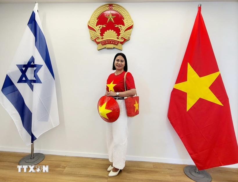 Bà Trương Thị Hồng - Chủ tịch Hội người Việt Nam tại Israel. (Ảnh: Thanh Bình/TTXVN)