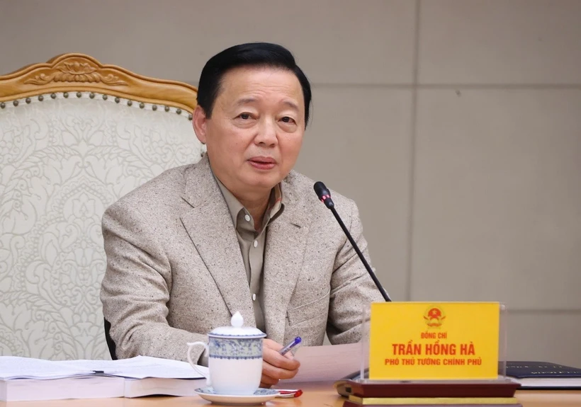 Phó Thủ tướng Trần Hồng Hà phát biểu chỉ đạo. (Ảnh: Văn Điệp/TTXVN)