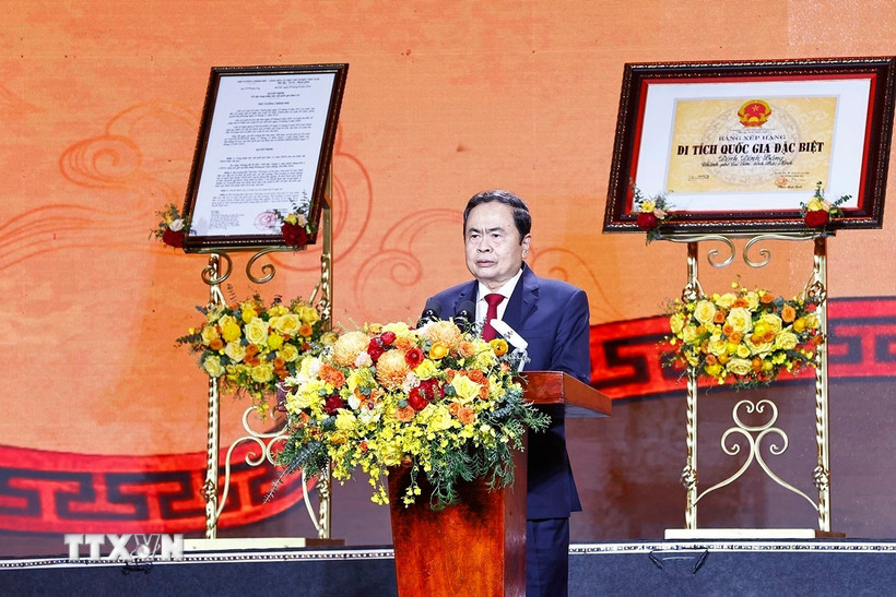 Chủ tịch Quốc hội Trần Thanh Mẫn phát biểu. (Ảnh: Doãn Tấn/TTXVN)