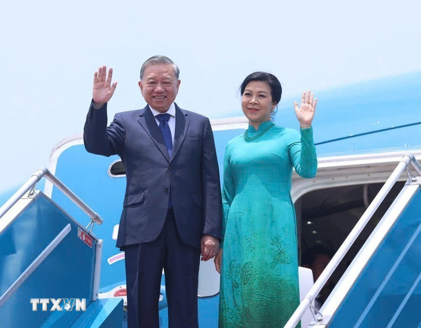 Tổng Bí thư Tô Lâm cùng Phu nhân và đoàn cấp cao Việt Nam sẽ thăm cấp Nhà nước tới Belarus. (Ảnh: Thống Nhất/TTXVN)