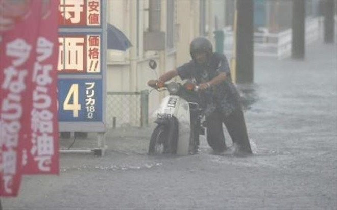 Ảnh minh họa. (Nguồn: Kyodo/TTXVN) Nhật Bản mưa lớn trên diện rộng, hàng trăm nghìn người phải sơ tán ảnh 1