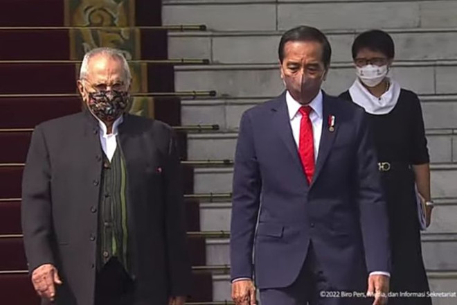 Tổng thống Timor Leste Ramos-Horta và người đồng cấp Indonesia Joko Widodo. (Nguồn: ANTARA) Timor Leste tái khẳng định mong muốn xin gia nhập ASEAN ảnh 1