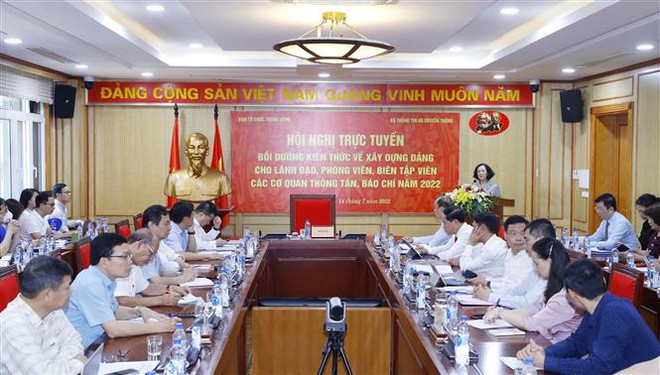Quang cảnh hội nghị. (Ảnh: Phương Hoa/TTXVN) Bồi dưỡng về xây dựng Đảng cho lãnh đạo, phóng viên, biên tập viên ảnh 1