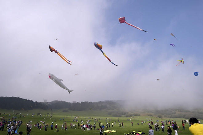 [Photo] Những mẫu diều độc đáo hội tụ tại lễ hội thả diều quốc tế ảnh 1