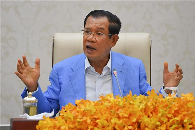 Thủ tướng Campuchia Samdech Techo Hun Sen. (Ảnh: AFP/TTXVN) Thủ tướng Campuchia thảo luận với lãnh đạo ASEAN về các vấn đề khu vực ảnh 1